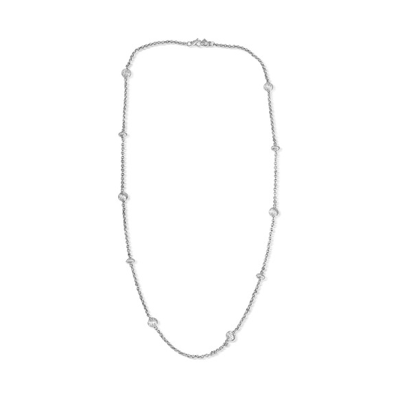 Christian James by Scott Grimes Jewelry - Christian James by Scott Grimes Sterling 36" Fluted Teardrop Station Necklace